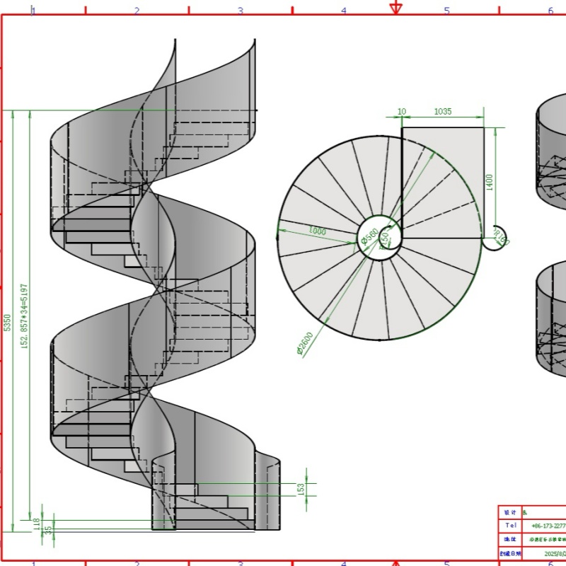 Innovative Design and Technical Processing of Spiral Staircases: A Case Study by Blubro Company‌